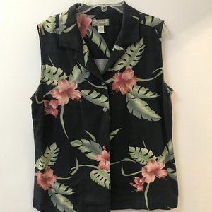 Tommy Bahama 100% silk Blouse Size M
